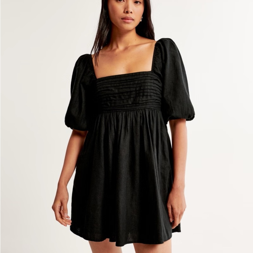 NWT A&F linen puff sleeve baby doll dress
